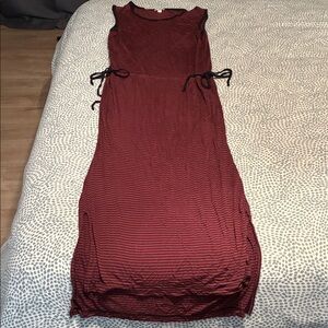 Casual Striped Sleeveless Maxi Dress